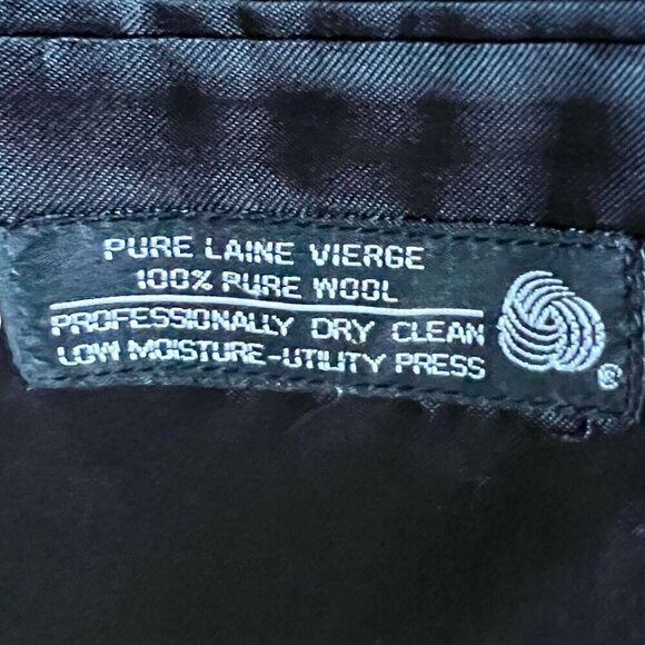 Bill Blass Black Harvard Sports Coat Blazer 100% Wool Gold Bttn Vintage NWT 38R - Picture 13 of 16